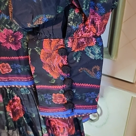 Farm Rio Flower Tapestry Mini Dress - Picture 7 of 7